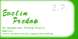 evelin prekop business card